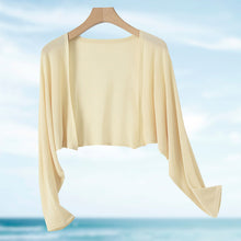 Laden Sie das Bild in den Galerie-Viewer, Sommer Strickjacke aus Leinen ohne Knöpfe
