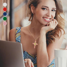 Laden Sie das Bild in den Galerie-Viewer, Buntes Kreuz Halskette