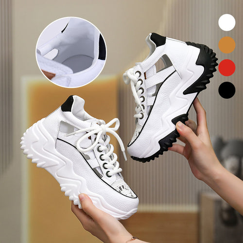 Passende, hohle High-Top-Schuhe mit dicker Sohle