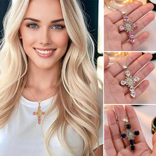 Laden Sie das Bild in den Galerie-Viewer, Buntes Kreuz Halskette