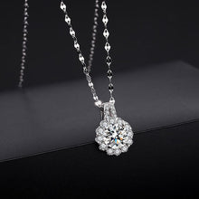 Laden Sie das Bild in den Galerie-Viewer, s925 Sterling Silber Moissanit Halskette