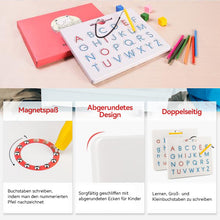 Laden Sie das Bild in den Galerie-Viewer, 2-in-1 doppelseitige magnetische Alphabet-Edition