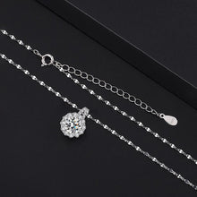 Laden Sie das Bild in den Galerie-Viewer, s925 Sterling Silber Moissanit Halskette