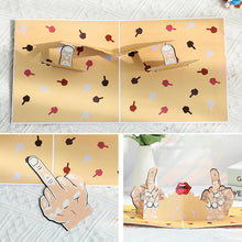 Laden Sie das Bild in den Galerie-Viewer, Lustige 3D-Mittelfingerkarte