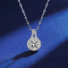 Laden Sie das Bild in den Galerie-Viewer, s925 Sterling Silber Moissanit Halskette