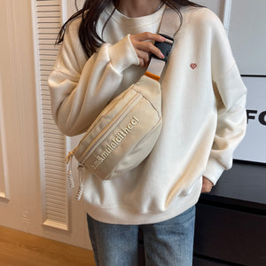 Mode Stickerei Brief Brust Tasche