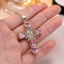 Laden Sie das Bild in den Galerie-Viewer, Buntes Kreuz Halskette