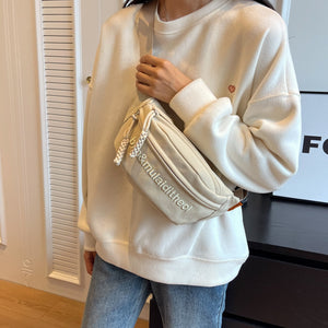 Mode Stickerei Brief Brust Tasche