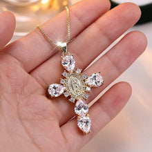 Laden Sie das Bild in den Galerie-Viewer, Buntes Kreuz Halskette