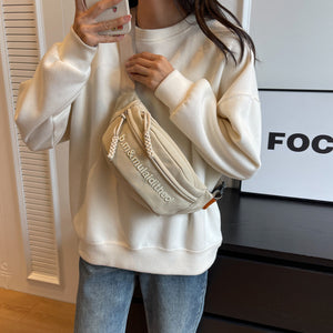 Mode Stickerei Brief Brust Tasche