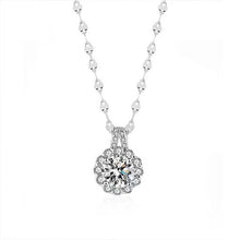 Laden Sie das Bild in den Galerie-Viewer, s925 Sterling Silber Moissanit Halskette
