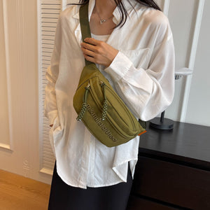Mode Stickerei Brief Brust Tasche