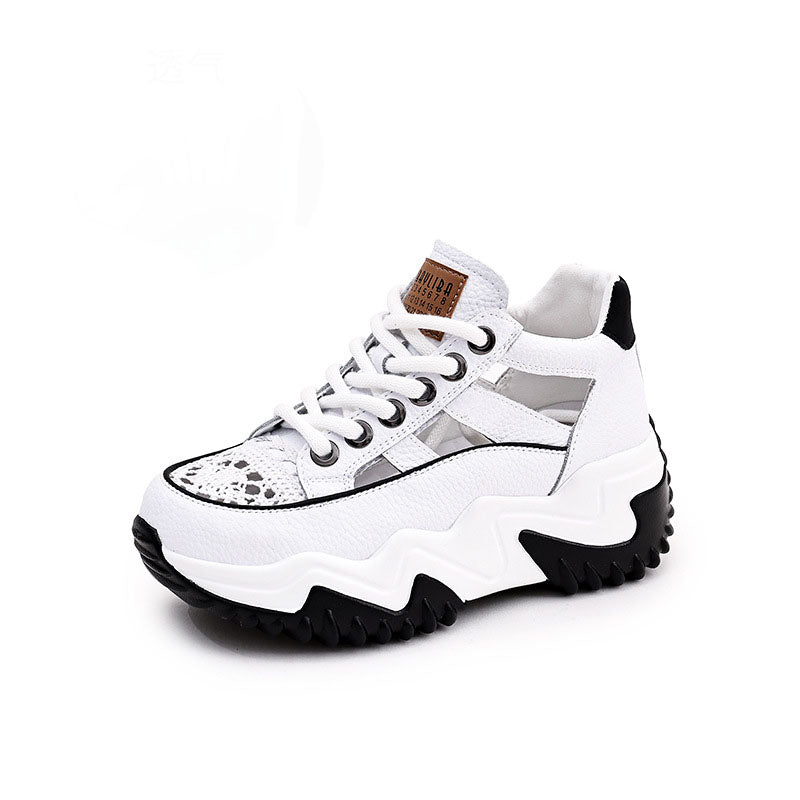 Passende, hohle High-Top-Schuhe mit dicker Sohle