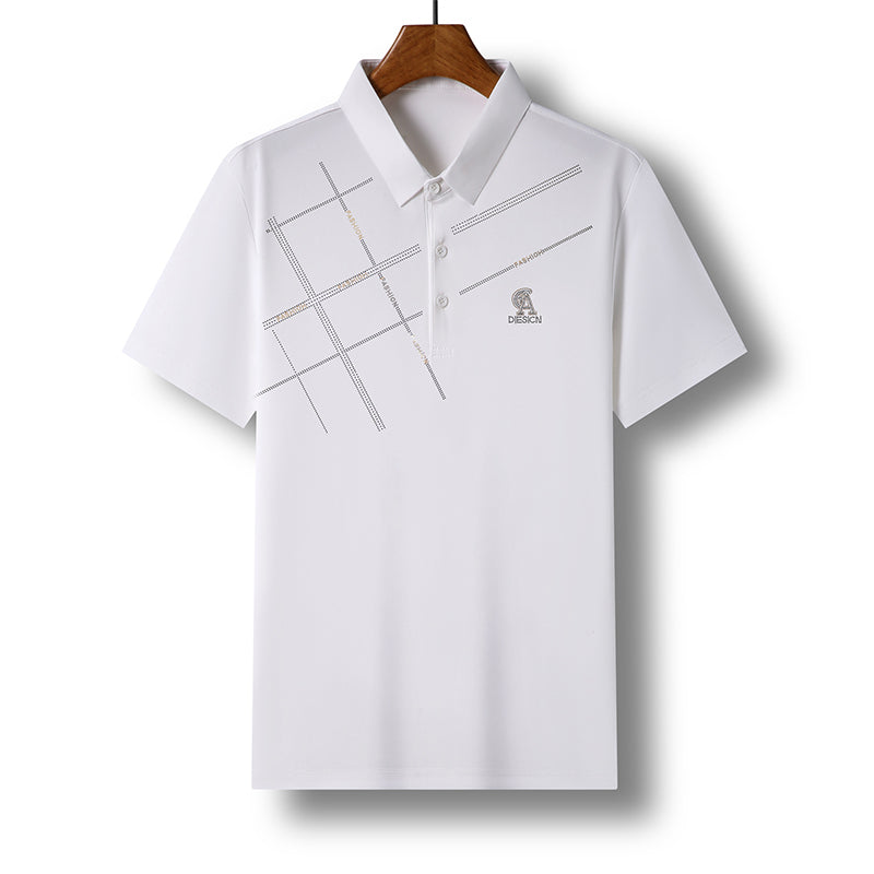 Atmungsaktives T-Shirt mit Streifendruck