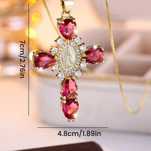 Laden Sie das Bild in den Galerie-Viewer, Buntes Kreuz Halskette