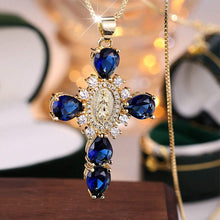 Laden Sie das Bild in den Galerie-Viewer, Buntes Kreuz Halskette