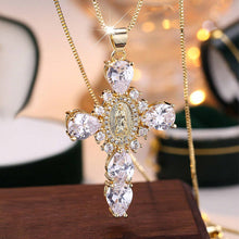 Laden Sie das Bild in den Galerie-Viewer, Buntes Kreuz Halskette