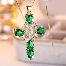 Laden Sie das Bild in den Galerie-Viewer, Buntes Kreuz Halskette