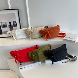Mode Stickerei Brief Brust Tasche