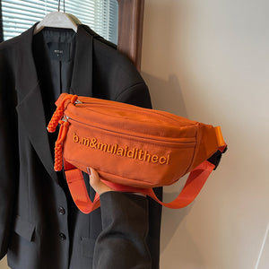 Mode Stickerei Brief Brust Tasche