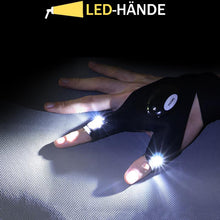 Laden Sie das Bild in den Galerie-Viewer, Wasserdichte Handschuhe mit LED-Taschenlampe