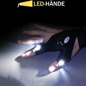 Wasserdichte Handschuhe mit LED-Taschenlampe