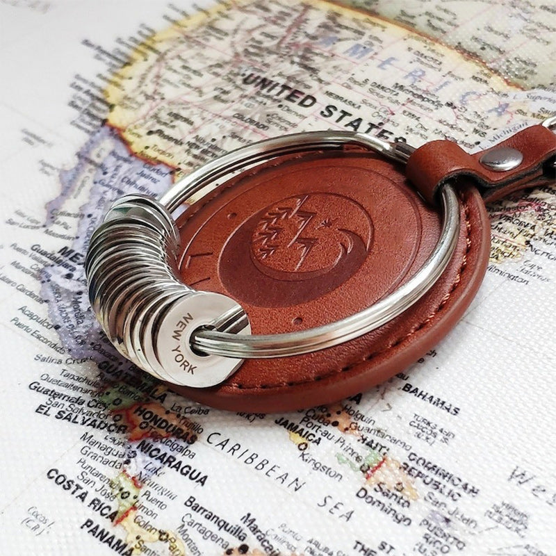 Schlüsselanhänger mit Geschichte der Reisenden