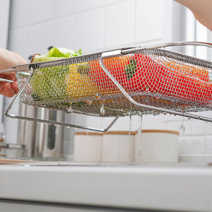 Abtropfkorb für Spülbecken aus Edelstahl