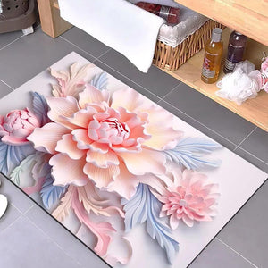 3D-Blumen-Fußmatte