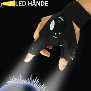 Wasserdichte Handschuhe mit LED-Taschenlampe