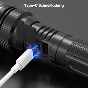 Wasserdichte wiederaufladbare Digitalanzeige 2-in-1-Taschenlampe
