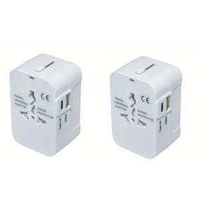 Universeller Reiseadapter mit zwei USB-Anschlüssen