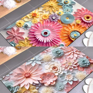 3D-Blumen-Fußmatte
