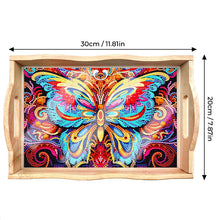 Laden Sie das Bild in den Galerie-Viewer, Diamantbemalter Speiseteller DIY handgefertigtes Holztablett