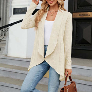 Langärmlige Strickjacke, Mantel
