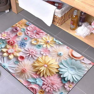 3D-Blumen-Fußmatte
