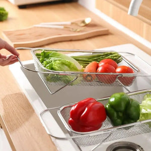Abtropfkorb für Spülbecken aus Edelstahl