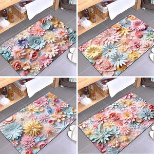3D-Blumen-Fußmatte