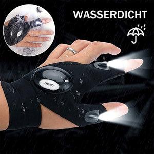 Wasserdichte Handschuhe mit LED-Taschenlampe
