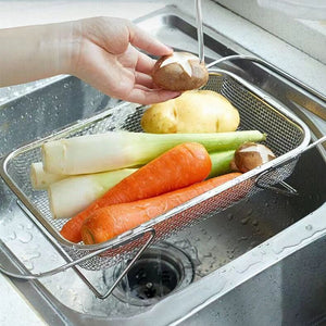 Abtropfkorb für Spülbecken aus Edelstahl