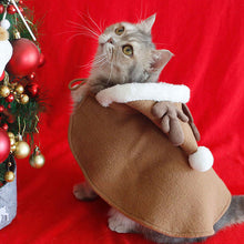 Laden Sie das Bild in den Galerie-Viewer, Katze Hund Weihnachten Cape Poncho