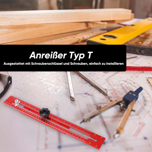 Anreißnadel für Holzbearbeitung, Markierungslinienlineal