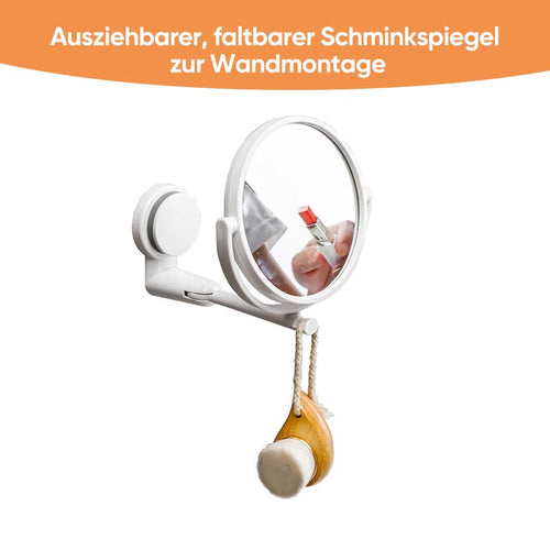Klappbarer Schminkspiegel zur Wandmontage