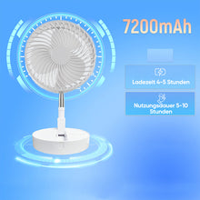 Laden Sie das Bild in den Galerie-Viewer, Tragbarer wiederaufladbarer faltbarer Teleskop-Bodenventilator