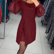 Laden Sie das Bild in den Galerie-Viewer, Elegantes einfarbiges Kleid