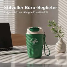 Laden Sie das Bild in den Galerie-Viewer, Edelstahl-Isolier-Reisetasse für Kaffee