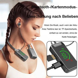 Bluetooth-Headset mit Nackenbügel und Digitalanzeige