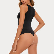 Laden Sie das Bild in den Galerie-Viewer, Einfarbiger Bodysuit mit Rundhalsausschnitt