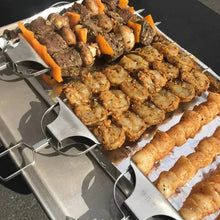 Laden Sie das Bild in den Galerie-Viewer, Halbautomatische Grillgabel aus Edelstahl (Vorbestellung, Versand innerhalb von 15 Tagen)