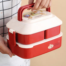 Laden Sie das Bild in den Galerie-Viewer, Doppelschichtige Lunchbox für Kinder mit Kaninchenmuster